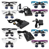 Lupy stomatologiczne Dental lupa laboratorium dentystyczne medyczne lupy powiększenie lornetka 2.5/3.5x reflektor reflektor 3W/5W oddzielnie 1